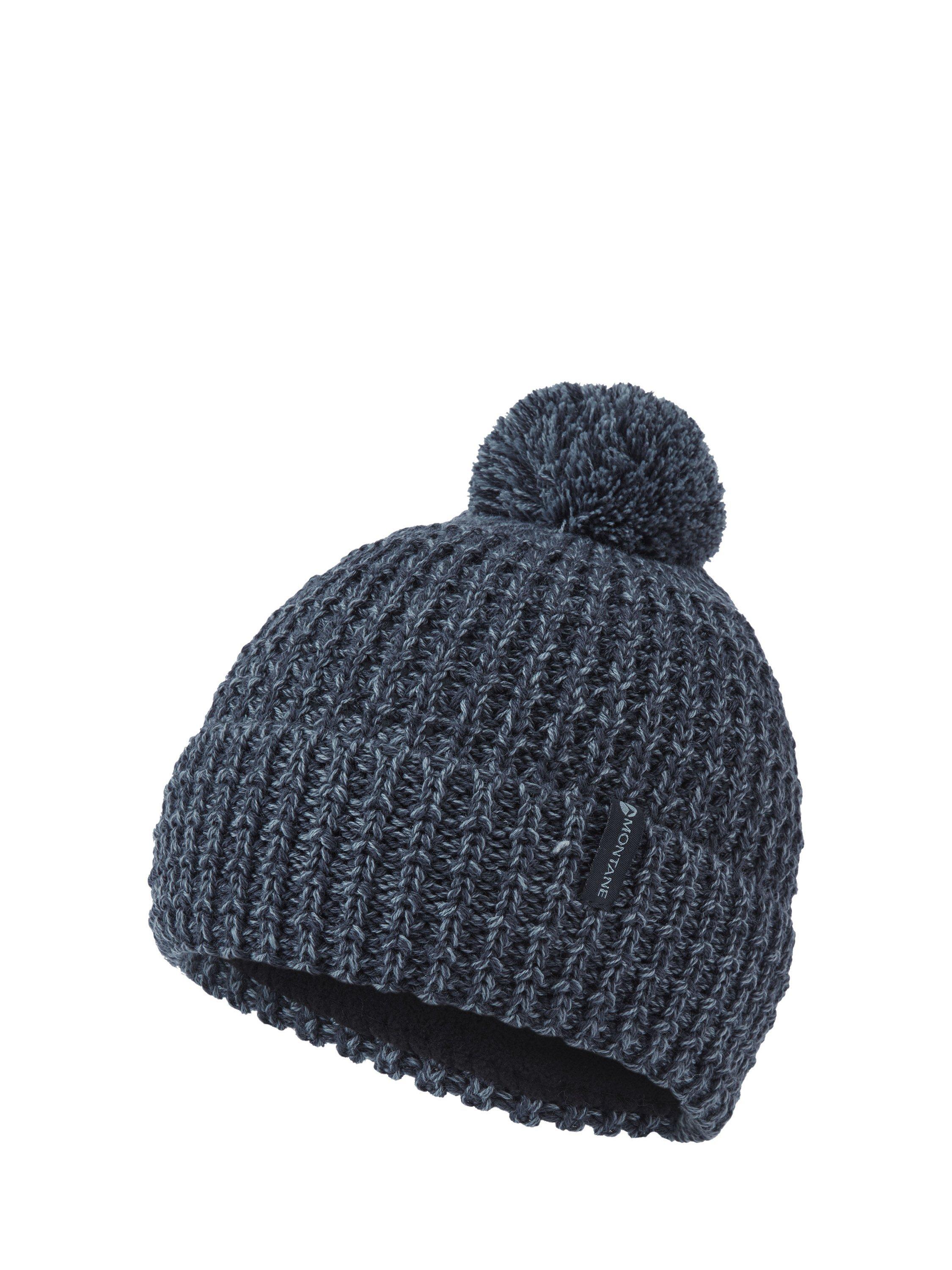 Product image 1 of 2, which shows Montane Pom Pom Beanie Hat with Merino Wool, ECLIPSE BLUE