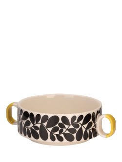 Orla Kiely Sycamore Stripe Stoneware Cereal Bowl, 13cm, Black/White - view 2, Multi