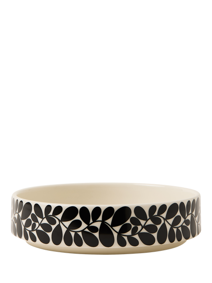 Orla Kiely Sycamore Stripe Stoneware Pasta Bowl, 20cm, Black/White, Multi