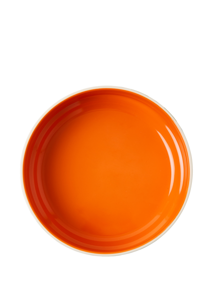 Orla Kiely Spot Square Oval Print Stoneware Fruit Bowl, 26cm, Orange/Multi - view 2, Multi