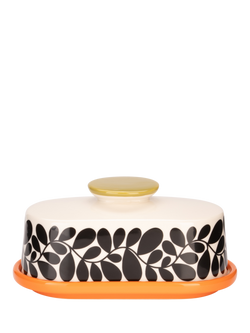 Orla Kiely Sycamore Stripe Stoneware Butter Dish, Multi, Multi