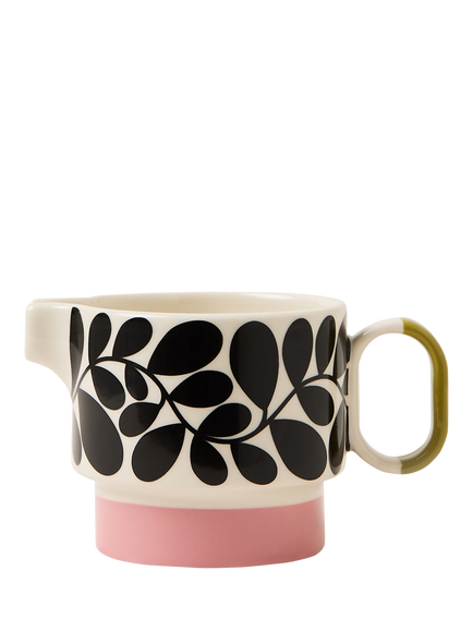 Orla Kiely Sycamore Stripe Stoneware Milk Jug, 200ml, Pink/Multi, Multi