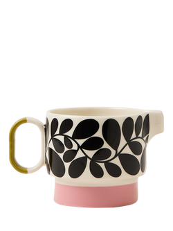 Orla Kiely Sycamore Stripe Stoneware Milk Jug, 200ml, Pink/Multi - view 2, Multi