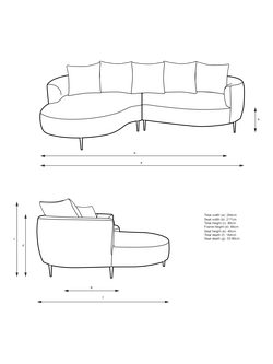 John Lewis Lozenge LHF Chaise End Sofa - view 2, 