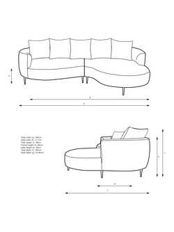 John Lewis Lozenge RHF Chaise End Sofa - view 2, 
