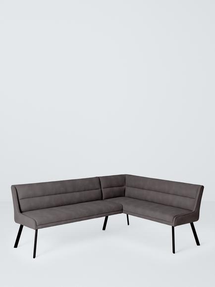 John Lewis Malden Corner Bench, Anthracite, Tan