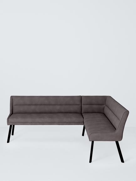 John Lewis Malden Corner Bench, Anthracite - view 2, Tan