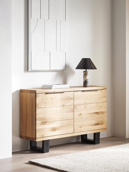 John Lewis Calia Compact Sideboard, Oak - view 2, Solid Oak