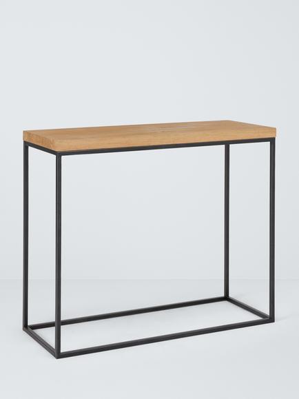 John Lewis Calia Compact Console Table, Solid Oak, Solid Oak