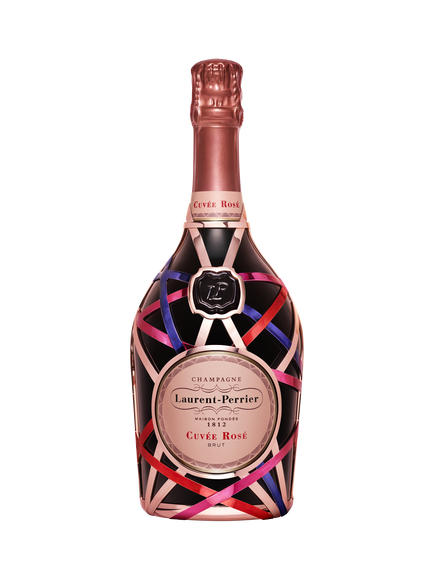 Laurent-Perrier Brut Cuveé Rosé Champagne Ribbon Robe Edition, 75cl, Multi Multi