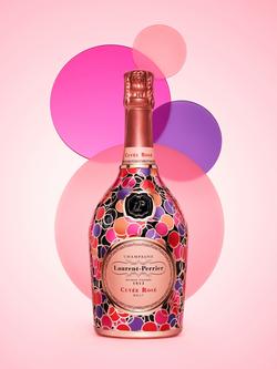 Laurent-Perrier Brut Cuveé Rosé Champagne Bubble Robe Edition, 75cl - view 2, Multi Multi