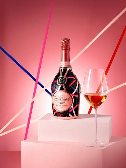 Laurent-Perrier Brut Cuveé Rosé Champagne Ribbon Robe Edition, 75cl - view 2, Multi Multi