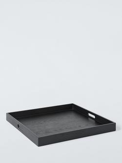John Lewis Footstool Tray, FSC-Certified (Acacia Wood), Black, Black