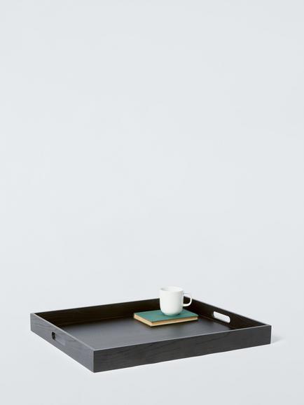 John Lewis Footstool Tray, FSC-Certified (Acacia Wood), Black, Black