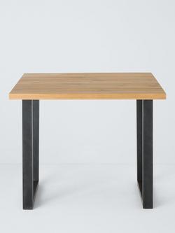 John Lewis Calia Compact Square Dining Table, Solid Oak - view 2, Solid Oak