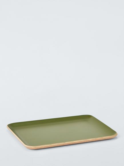 John Lewis The Colour Edit Small Tray, FSC-Certified (Oak/Poplar Wood), Green