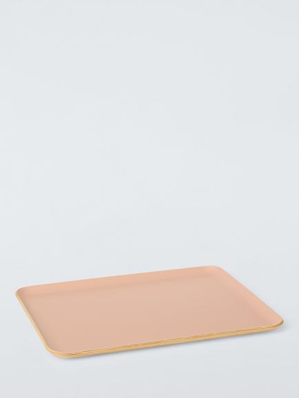 John Lewis The Colour Edit Large Tray, FSC-Certified (Oak/Poplar Wood), Pink