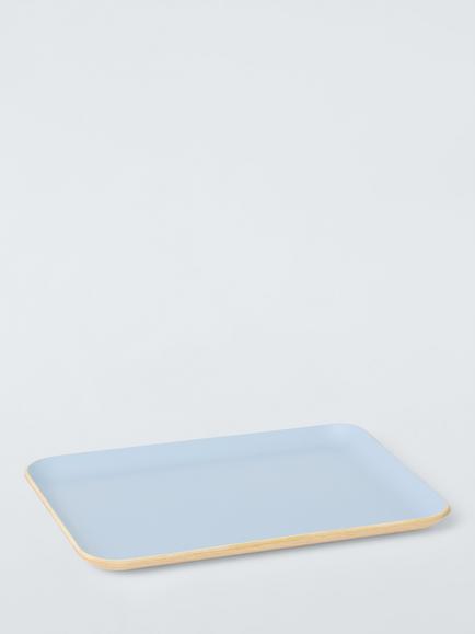 John Lewis The Colour Edit Small Tray, FSC-Certified (Oak/Poplar Wood), Blue