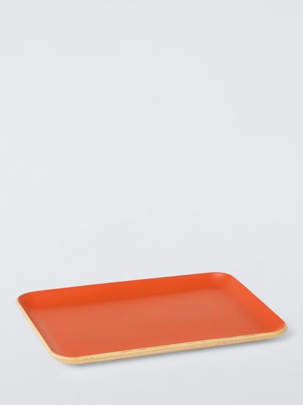 John Lewis The Colour Edit Small Tray, FSC-Certified (Oak/Poplar Wood), Red