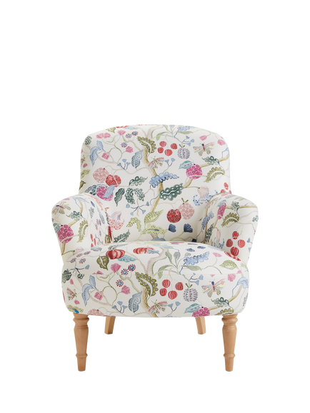 John Lewis OUTLET Fireside Low Back Armchair, Light Leg, Like New, Fruit Tree Natural, Fruit Tree Natural