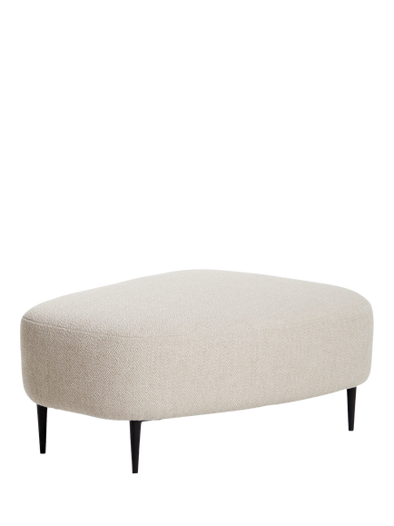 John Lewis OUTLET Lozenge Footstool, Metal Legs, Like New, Twisted Boucle Putty, Saga Latte