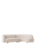 west elm OUTLET Laurent 4-Seater RHF Corner Chaise End Sofa, Like New, Alabaster Boucle