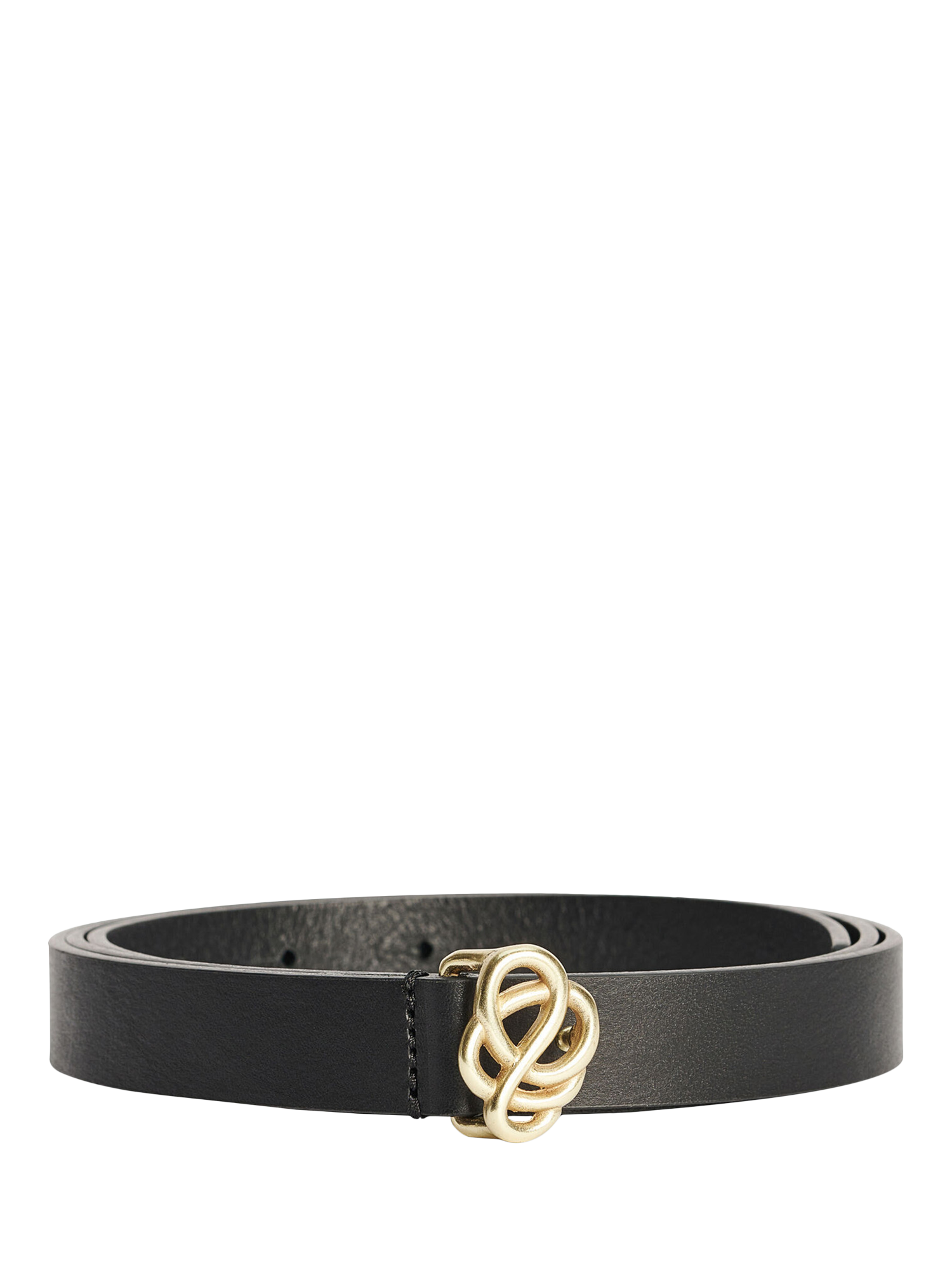 Product image 1 of 2, which shows By Malene Birger Ouma Leather Belt, Black