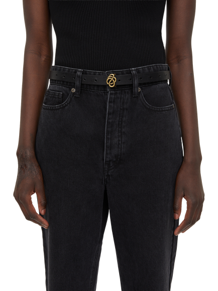 By Malene Birger Ouma Leather Belt - view 2, Black