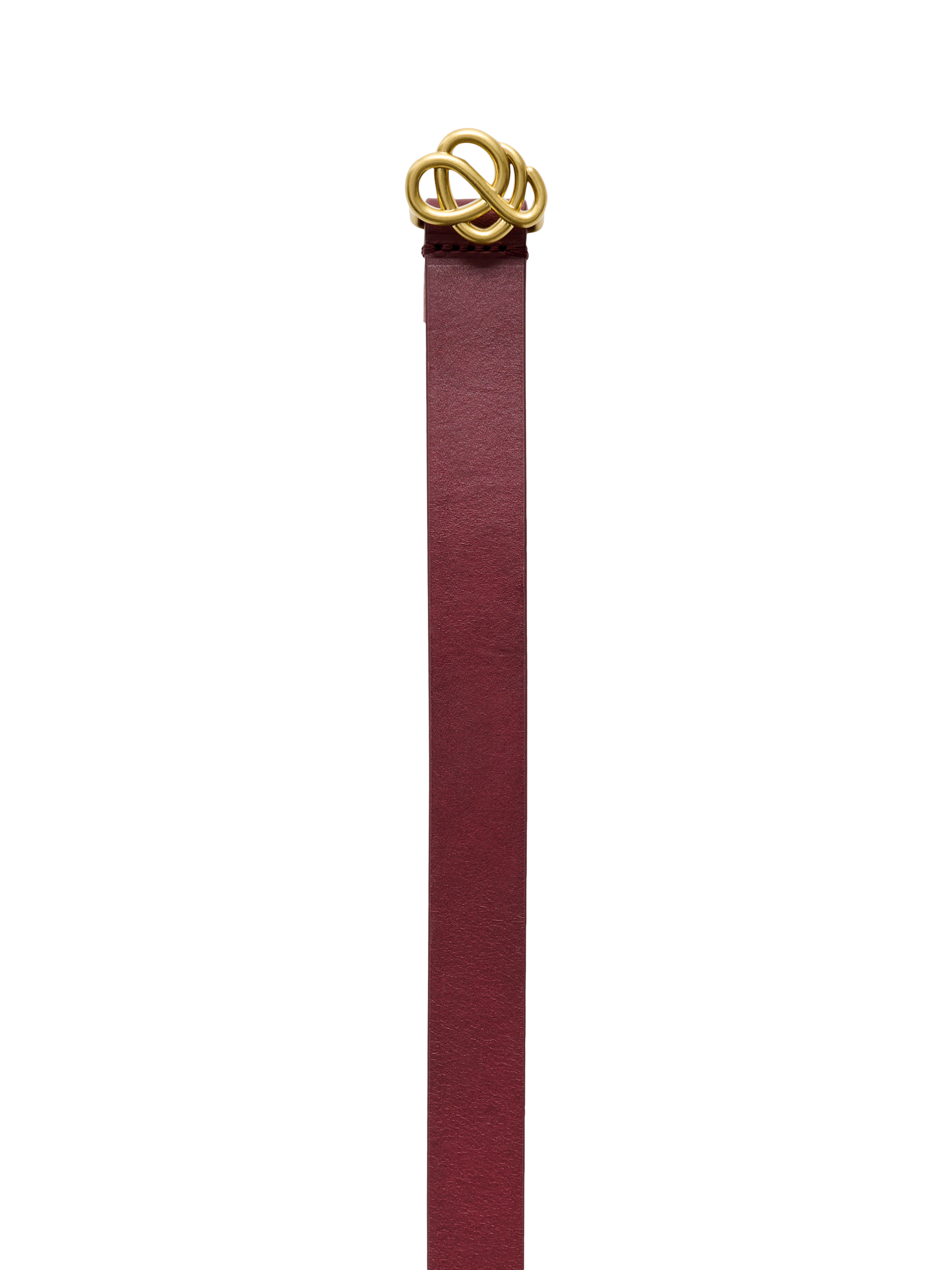 Product image 2 of 3, which shows By Malene Birger Ouma Leather Belt, Cabernet