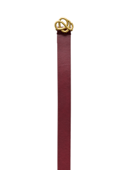 By Malene Birger Ouma Leather Belt - view 2, Cabernet