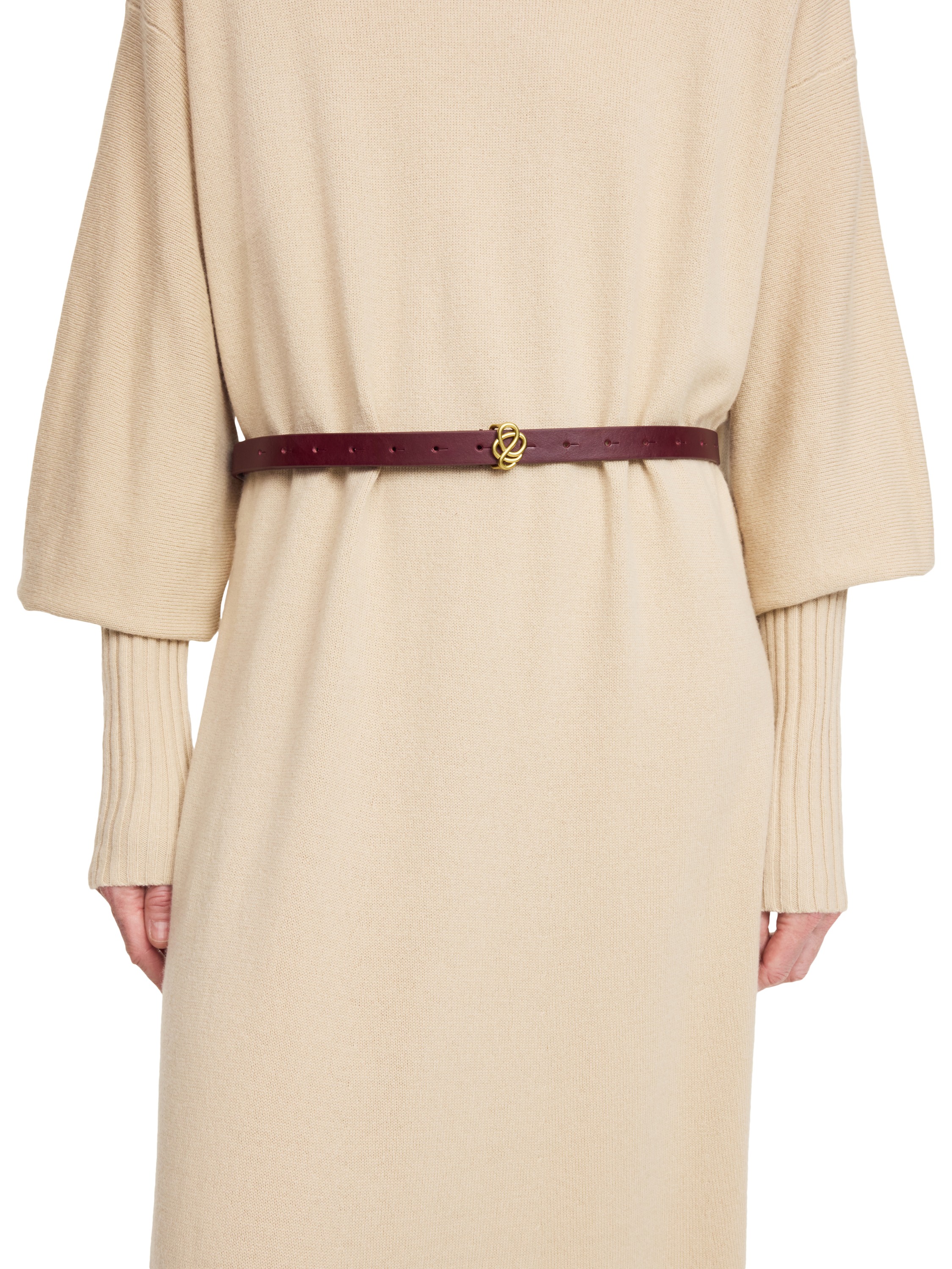 Product image 3 of 3, which shows By Malene Birger Ouma Leather Belt, Cabernet