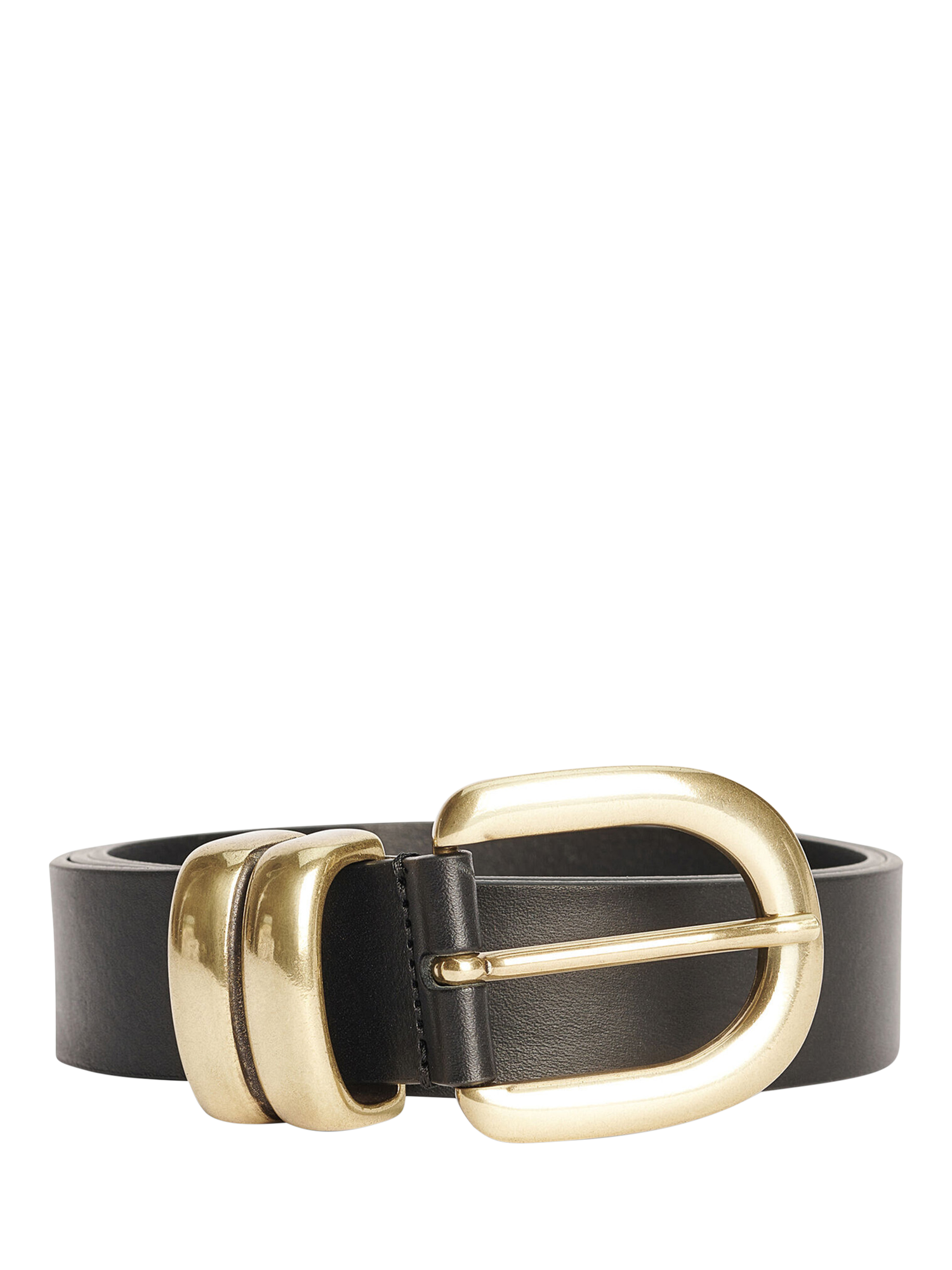 Product image 1 of 2, which shows By Malene Birger Leather Zoira Belt, Black, One Size