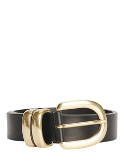 By Malene Birger Leather Zoira Belt, One Size, Black