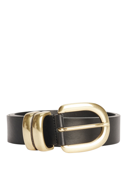 By Malene Birger Leather Zoira Belt, One Size, Black