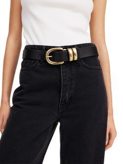 By Malene Birger Leather Zoira Belt, One Size - view 2, Black