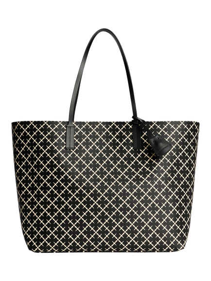 By Malene Birger Abi Printed Tote Bag, Black, Black