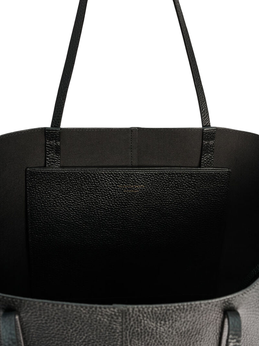 Product image 3 of 3, which shows By Malene Birger Abilla Leather Tote Bag, Black