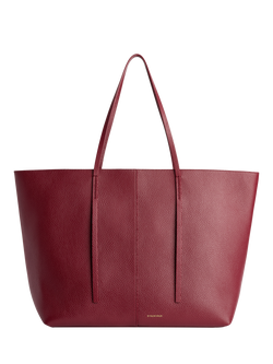 By Malene Birger Abilla Leather Tote Bag, Cabernet