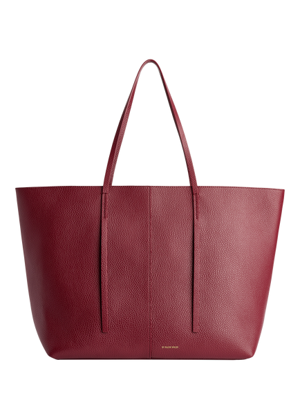 By Malene Birger Abilla Leather Tote Bag, Cabernet