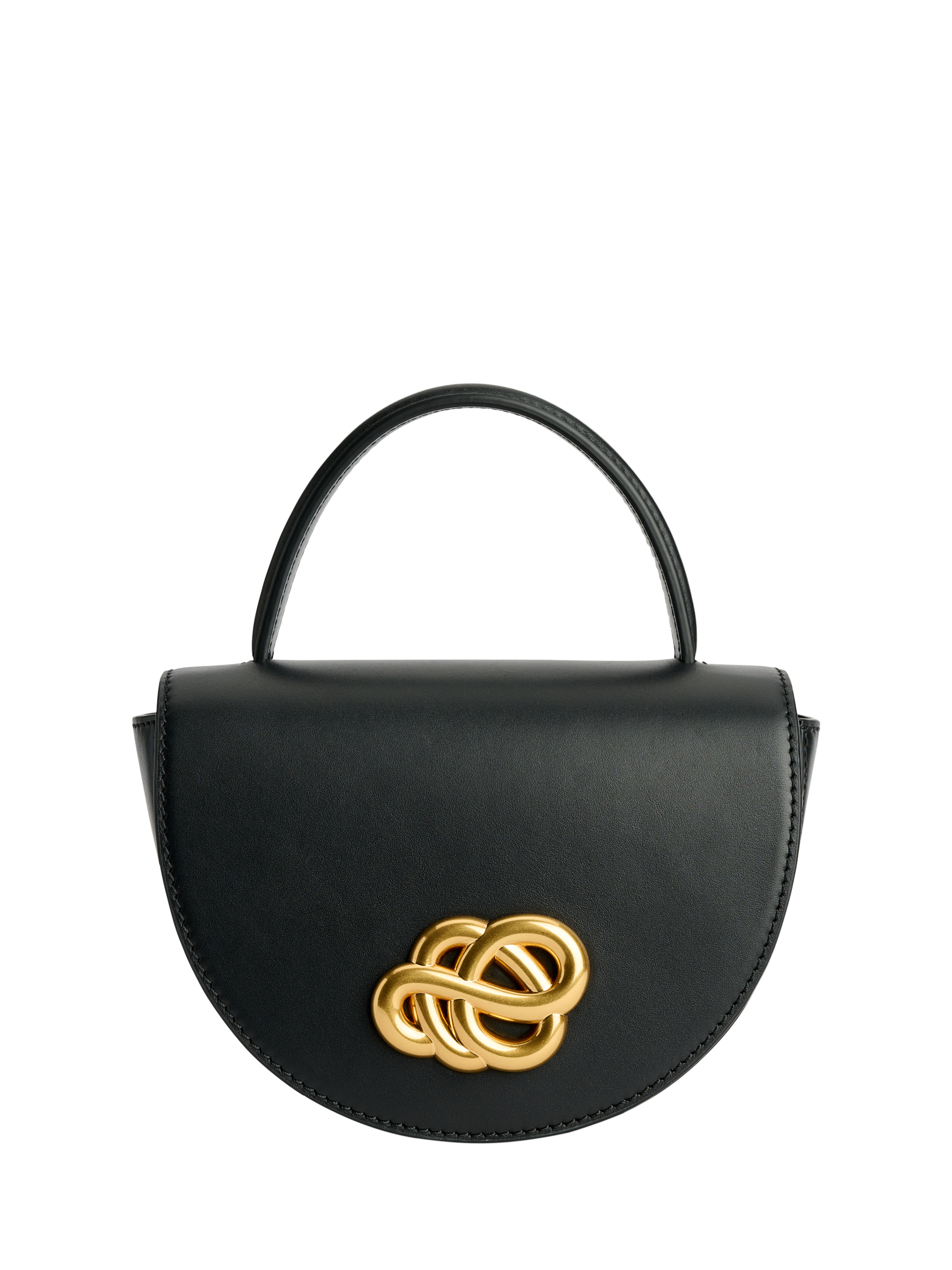 Product image 1 of 3, which shows By Malene Cebella Leather Shoulder Bag, Black