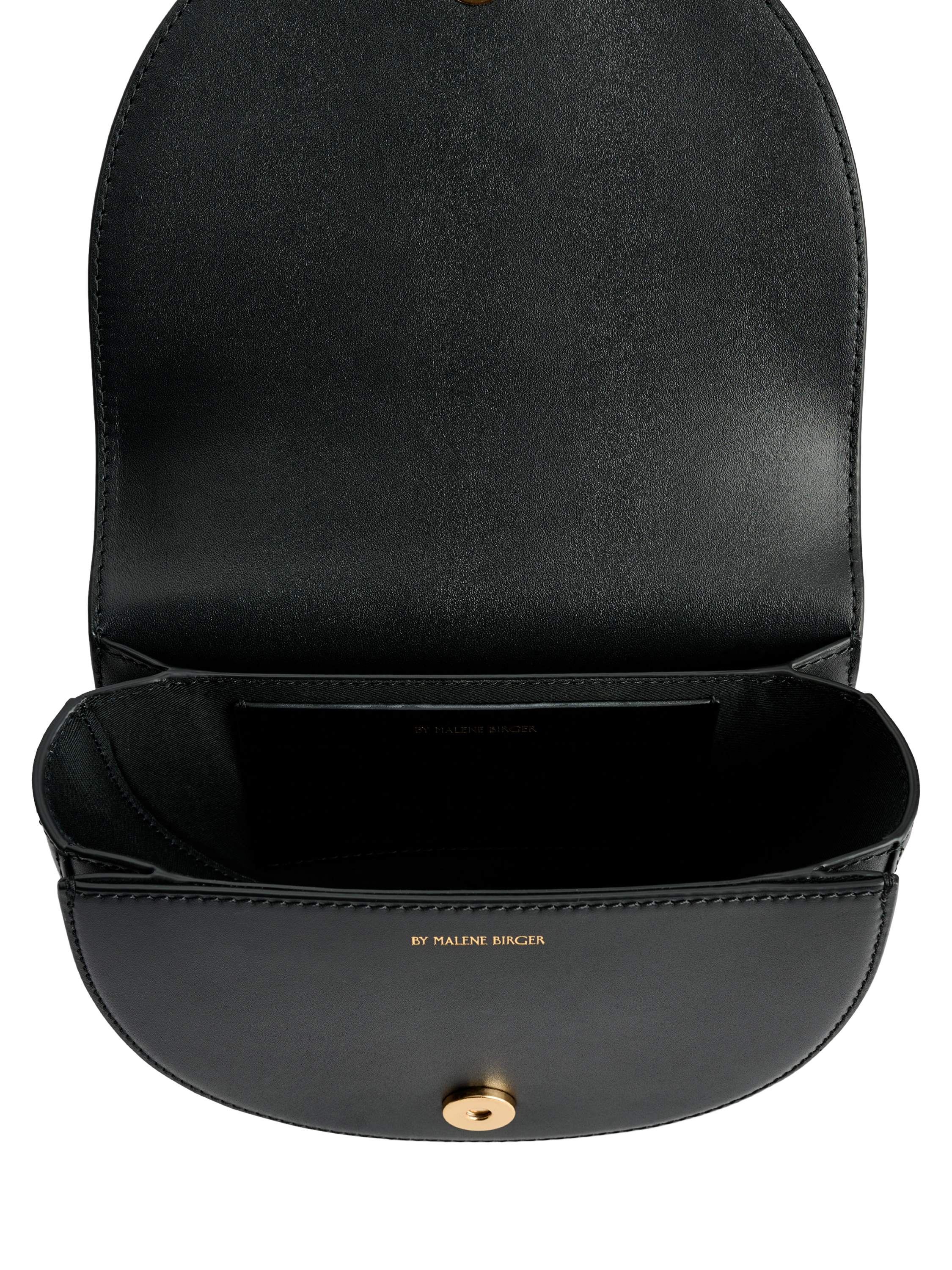 Product image 3 of 3, which shows By Malene Cebella Leather Shoulder Bag, Black