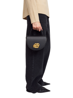 By Malene Cebella Leather Shoulder Bag - view 2, Black