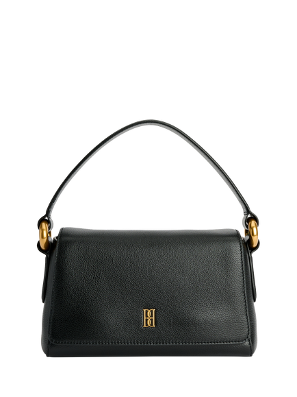 By Malene Birger Lellie Leather Shoulder Bag, Black, Black