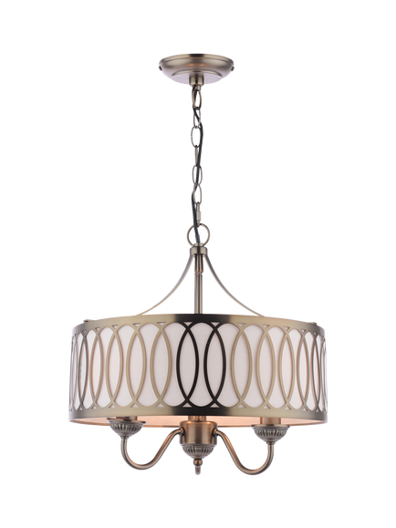 Laura Ashley Allerford Pendant Ceiling Light, Satin Bronze, Metallic Bronze
