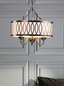Laura Ashley Allerford Pendant Ceiling Light, Satin Bronze - view 2, Metallic Bronze