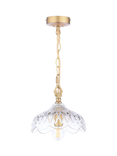 Laura Ashley Eversden Cut Glass Pendant Ceiling Light, Antique Brass