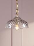 Laura Ashley Eversden Cut Glass Pendant Ceiling Light, Antique Brass