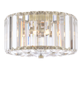 Laura Ashley Fernhurst Cut Glass Small Flush Ceiling Light, Antique Brass