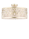 Laura Ashley Tilbrook Flush Ceiling Light, Champagne