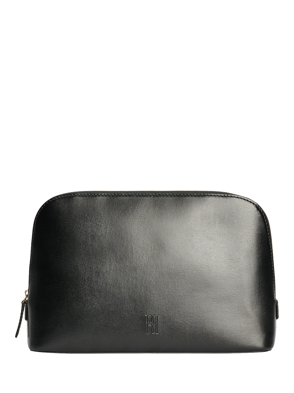 Product image 1 of 3, which shows By Malene Birger Aya Medium Leather Cosmetics Bag, Black